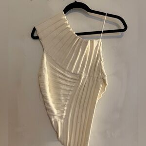 Cult Gaia Ivory Knit Top